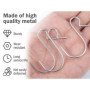 Abiyou 60 Pièces Crochet S Acier Inoxydable, Crochets en S, Crochets en Forme de S, Forme de S Crochets en Métal, Crochets en S 