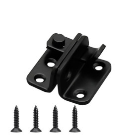 Loquet Porte Cadenas,Noir Porte à Pêne Petite Antivol Loquet Acier Inoxydable Cadenas Moraillon Loquet Serrure Portillon Exterie