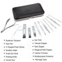 Kit Manucure Pedicure,12 en 1 Kit Manicure Ongle Complet Professionnel, Trousse Coupe Ongle Homme et Femme, Set Manucure Noir Po