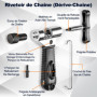 Gicctyble Derive Chaine Velo - Kit Reparation Velo avec Derive Chaine, Pince de Maillon, Chaine Gauge, Attache Rapide Chaine Vel