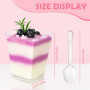 Aurinovellia 40 Pièces Tasses à Dessert, Gobelets à Dessert en Plastique, 160ml/5oz Verres à Dessert Réutilisables avec Cuillère