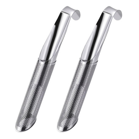 2Pièces Infuseur Thé,à Filtre en Acier Inoxydable Tea de Passoire Maille Fine,Cuillere Tube Infuser Strainer épices Filter,Sache