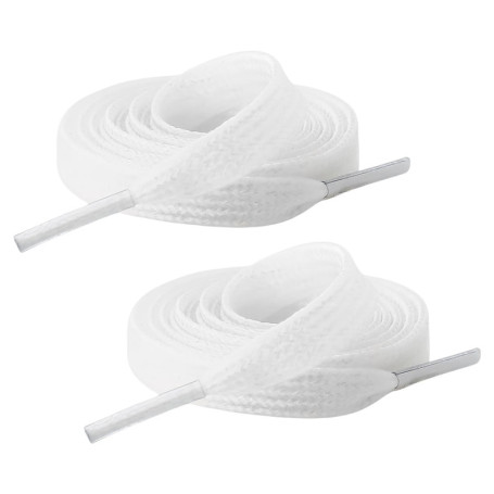 Lacets,Lacet de Chaussures Basket Air Blanc Ruban Satin en Fluffy Chaussure Plats Baskets Laces des Fixation Corde Shoelace Soie