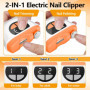 Coupe Ongle Electrique, 2025 Nouveau Coupe-ongles Automatique avec lumière LED avec 3 Vitesses, 3 en 1 Portable Lime a Ongle éle