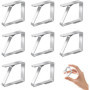 Euleryoo Lot de 8 pinces à nappe en acier inoxydable Pinces à nappe Paquet de 8 pinces de nappe pratiques pour attacher les napp