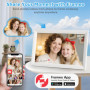 Cadre Photo numérique WLAN HD 1280 * 800 IPS de 10,1 Pouces avec écran Tactile Cadre Photo électronique avec mémoire de 32 Go, R