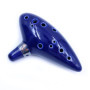 Alnicov Ocarina alto en do 12 trous avec support de présentation et sac de protection Bleu