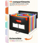 ORAGKE Trieur 13 Compartiments A4, Trieur Document à Soufflets A4, Range Document Bureau, Rangement Papier Administratif, Classe