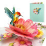 Carte Anniversaire Femme, Hummingbird Sunflower - Carte d'anniversaire pop-up, 3D Romantique Carte Anniversaire, Carte de vœux s
