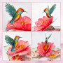 Carte Anniversaire Femme, Hummingbird Sunflower - Carte d'anniversaire pop-up, 3D Romantique Carte Anniversaire, Carte de vœux s