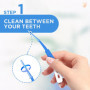 Bâtonnets interdentaires, 60 Pièces Brossettes Interdentaire, Fil Dentaire Bâtonnets de Nettoyage, action douce pour les gencive
