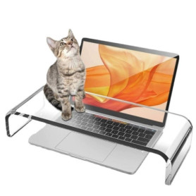 1 Pièce Rehausseur Écran PC Bureau - Support Écran PC - Support Écran - Acrylique - Transparent et Solide - Pour Ordinateur Port