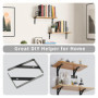 10 Pièces Equerre Étagère Mural Métal – Support Étagère Mural 90° avec Vis – Equerre Charge Lourde pour Bois/Métal (150x95x16mm)