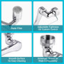 1440° Aérateur de Robinet – Rallonge de Robinet Rotative – 2 Modes Économiseur d'Eau Compatible avec Évier de Salle de Bain et d