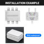 Boîte de Dérivation Étanche Exterieur IP65 - Coffret de Raccordement Apparent 150x110x70 mm - avec 10 presse-étoupes M20 avec jo