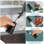 Mitigeur Cuisine Extractible 60 cm avec 2 Types de Jet & Rotation 360° - Robinet Evier Noir Mat en Acier Inox - Robinet Cuisine 