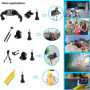 Suptig Kit d'accessoires Compatible avec GoPro Hero 13 Hero 12 Hero 11 Hero 10 Hero 9 Hero 8 Hero 7/6/5/4/3/3+/2/1/Session et Ak