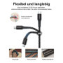 [2pcs 2m] 100W PD3.0 USB C à C Câble de charge rapide + 3.1A USB A vers C de nylon tressé charge rapide Câble pour iPhone 16 Pro