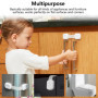 UZSUZZ 12 Pièces Securite Placard Enfant Bloc Porte Securite Bebe Réglable Bloc Tiroir Securite Bebe pour Loquets et Frigo Armoi