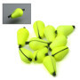 ANCLLO Lot de 6 indicateurs de forme d'olive en mousse flottante Jaune fluo