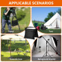 Lot de 4 sacs de sable pour photographie, sac de sable avec mousqueton, sacs de sable pour trépied, sac de sable en tissu Oxford