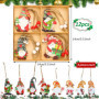 Deco Noel Sapin 24 Pièces Decoration Noel Bois,Père Noël Deco Decoration,Deco Sapin De Noel en Bois à Suspendre,Deco Noel avec B