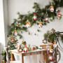 Deco Noel Sapin 24 Pièces Decoration Noel Bois,Père Noël Deco Decoration,Deco Sapin De Noel en Bois à Suspendre,Deco Noel avec B