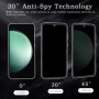 [2 Pièces] Verre Trempé Anti-Espion pour Samsung Galaxy S23 FE, Protecteur D'écran de Confidentialité, 9H Dureté Film Protecteur