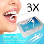 Hurreka Floss Lot de 3 paquets de 180 cure-dents 2 en 1 avec poignée antidérapante pour éliminer la pourriture et la plaque dent