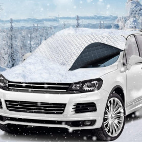 Feebee Protege Pare Brise Givre Gel, Magnétique Couverture Protection Pare Brise Hiver, Bache Anti Givre Voiture, Anti Neige Hiv