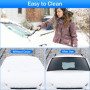 Feebee Protege Pare Brise Givre Gel, Magnétique Couverture Protection Pare Brise Hiver, Bache Anti Givre Voiture, Anti Neige Hiv