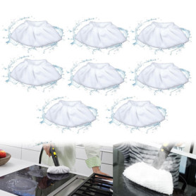 Lot de 8 housses en microfibre pour nettoyeur vapeur - Pour buse manuelle - En tissu éponge - Outil à main classique et conforta