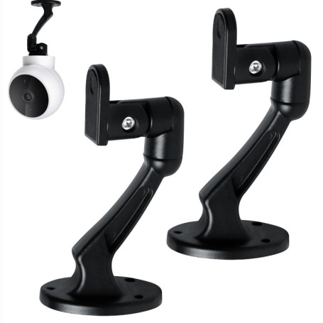 xiruiubao Support Mural Caméra, 2 Pièces Support de Camera Extérieure/Intérieure, Support Mural d'angle pour Caméra de Sécurité,