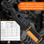 Uharbour Clé dynamométrique numérique à entraînement 3/8, portée de 0,9 à 60 Nm, clé dynamométrique électrique avec cliquet doub