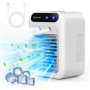 Climatiseur Portable, Climatiseur Mobile Silencieux, Refroidisseur d'air de 500 ml, Rafraichisseur d'air, 2 Vitesses, 2 Modes de