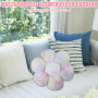 Lot de 2 coussins en forme de fleur - 40 x 40 cm - En forme de fleur - Coussin coloré - Coussin de sol en peluche pour chambre à