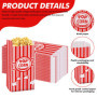 WANDGU Lot de 200 sacs à pop-corn : 9 x 6 x 21 cm Sacs à pop-corn rétro en papier kraft pour pop-corn, accessoires pour bonbons,
