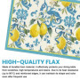 GOEDCH Lot de 8 sets de table en lin résistants à la chaleur avec motif citron - Lavables et antidérapants - Pour cuisine, fête,