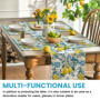 GOEDCH Lot de 8 sets de table en lin résistants à la chaleur avec motif citron - Lavables et antidérapants - Pour cuisine, fête,
