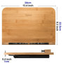Readaeer Support de Lecture Portable pour Livre de Cuisine et Bureau en Bambou Pliable