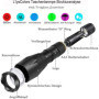 Llys Colors 5 modes Zoomable lampe de poche lumière rouge/vert/blanc LED lampe de poche torche avec aimant