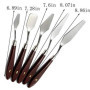 Lot de 5 spatules en acier inoxydable pour peinture à l'huile Palette Couteau Peinture Grattoir Peinture Art Inoxydable Palette 