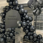 BELSVOR 50 Pièces Ballons, Ballons Anniversaire, 50PCS Ballons Noir, Ballons Anniversaire pour Décorations Anniversaire/Mariage/