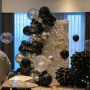 BELSVOR 50 Pièces Ballons, Ballons Anniversaire, 50PCS Ballons Noir, Ballons Anniversaire pour Décorations Anniversaire/Mariage/