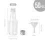 AZKEEGREY Lot de 50 Petite Bouteille Plastique 60ml, Mini Bouteille pour Mignonette Alcool avec Entonnoir Réutilisables Vides Li