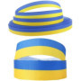 1 rouleau de ruban jaune et bleu de 4,6 m, ruban de couleur drapeau ukrainien, idéal pour la fabrication de rubans en tissu, gar