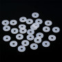 Lot de 20 joints plats en nylon blanc - Rondelles rondes en silicone - Rondelles plates - Rondes - Pour poignées de porte de sal
