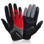4UMOR Gants Cyclisme avec Gel Rembourré Doigt Complet - Gants Sport Respirant Souple Anti-Choc à Écran Tactile pour Vélo, VTT, B