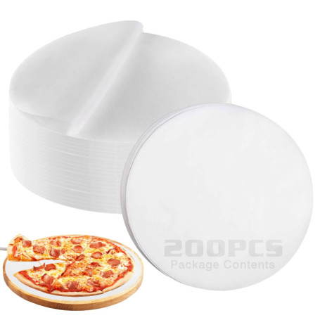 Papier sulfurisé rond : WEGREAT 200 feuilles de papier arrière rond 28 cm papier sulfurisé papier anti-adhésif pour barbecue, pl