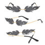 Smavles Lunettes de Soleil en Forme de Flamme 3 Pièces Party Lunettes,Lunettes de Fête Sans Monture Unisexe Montures de Lunettes